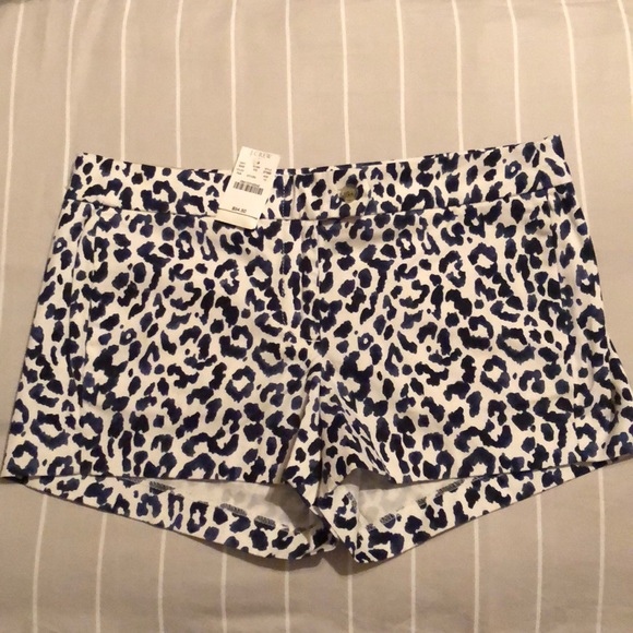 J. Crew stretch chino short - cheetah Sz 10 - Picture 2 of 4